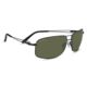 Serengeti Sassari Single Vision Prescription Sunglasses, Shiny Gunmetal Frame-7666SV