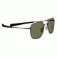 Serengeti Sortie Sunglasses, Pilot Satin Black Frame, 555nm Lens 7980