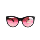 Serengeti Valentina, Polarized Sedona Bi mirror, Round/Cat-Eye, Female, Satin Black/Satin Silver, Medium, 8570