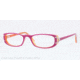 Sferoflex SF1550 Single Vision Prescription Eyeglasses C569-51 - Lillac Top On Orange Frame, Demo Lens Lenses