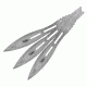 Shadow Cutlery Silver Hornet Triple Thrower Set, Silver, .8 LB SH3571