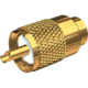 Shakespeare Gold Plated PL-259 Connector w/UG175, New Condition SHA-PL-259-58-G