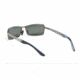 Maui Jim Shark Pit Sunglasses w/ Brushed Silver Frame and Neutral Grey Lenses - 228-17, Back View