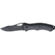 Sharper Image Thrust Fold Knife, 440C stainless PVD black coated modified clip poin, black checkered carbon fiber handle TSIK2