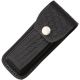 Sheath Folding Knife Sheath, Black leather w/embossed basketweave,4.5-5.25in closed SH1144