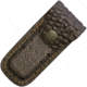Sheath Leather Belt Pouch, Fits 3in To 3.5in Folding Knife, Crocodile Pattern, Leather Construction, SH1196