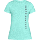 SHED, Under Armour Tech Wordmark Tee - Womens, Neo Turqoise, Small, 1345686-361-S