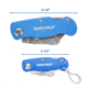 Sheffield Folding Lock Back Utility Knives, 2 Pack, Blue, 12117