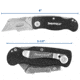 Sheffield Lock Back Utility Folding Knife, 3.5in, Black, 12613