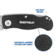 Sheffield Lock Back Utility Folding Knife, 3.5in, Black, 12613