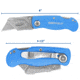Sheffield Lock Back Utility Folding Knife, 3.5in, Blue, 12113