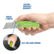 Sheffield Lock Back Utility Folding Knife, 3.5in, Green, 12615
