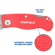 Sheffield Lock Back Utility Folding Knife, 3.5in, Red, 12614