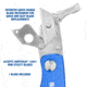Sheffield Mini Ultimate Lock Back Utility Folding Knife, Blue, 12116