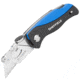 Sheffield Quick Change Lock Back Utility Folding Knife, 4in, ABS Handle, Blue, 12119