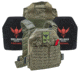 Shellback Tactical Defender 2.0 Active Shooter Armor Kit with Two Level IV 1155 Plates, Ranger Green, One Size, SBT-9040-1155-RG