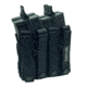 Shellback Tactical Double Stacker Open Top Pouch for Four M4/AR15 Mag, Black, One Size, SBT-2200-BK