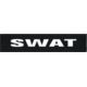 Shellback Tactical SWAT ID-Placard, Hook Back, 1 x 5inch, White on Black, One Size Fits Most, SBT-X213231A-SWT-WB