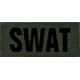 Shellback Tactical SWAT ID-Placard, Hook Back, 2 x 5inch, Black on Olive, One Size Fits Most SBT-X213230-SWT-BO