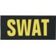 Shellback Tactical SWAT ID-Placard, Hook Back, 2 x 5inch, Gold on Black, One Size Fits Most, SBT-X213230-SWT-GB