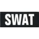 Shellback Tactical SWAT ID-Placard, Hook Back, 2 x 5inch, White on Black, One Size Fits Most, SBT-X213230-SWT-WB