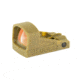 Shield Sights Compact Reflex Mini Red Dot Sight, 8 MOA Dot Reticle, RMSx-8MOA Glass Lens, FDE, NSN LN, SMSc-8 MOA-GLASS FDE