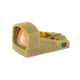 Shield Sights Compact Reflex Mini Red Dot Sight, 8 MOA Dot Reticle, RMSx-8MOA Glass Lens, FDE, SMSC-8MOA-GLASS-FDE