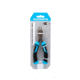 Shimano Brutas 6&quot; Cutter Blk/Cyan Handles, High Carbon Steel Silver Nickel Finish, SCUP06N