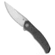 Shirogorov Q95 Ursus Folding Knife, 3.75in, ELMAX, Trailing Point Blade, Micarta, Black Handle, Black/Gray, 8.75 inch, BHQ-219302