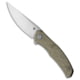 Shirogorov Q95 Ursus Folding Knife, 3.75in, ELMAX, Trailing Point Blade, Micarta, Green Handle, Green/Gray, 8.75 inch, BHQ-219303