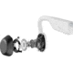 Shokz OpenMove Bone Conduction Open-Ear Lifestyle/Sport Headphones, White, S661-ST-WT-US