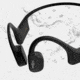 Shokz OpenSwim Bone Conduction Open-Ear Mp3 Swimming Headphones, Black, S700-ST-BK-US