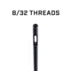 Shooters Choice Looped Pistol Rod, 8-32 Thread, SHF-44L B