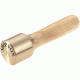 Shop Fox Turned-Polished Brass Head Mallet, Maple Handle, 8 oz. D2809