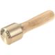 Shop Fox Turned-Polished Brass Head Mallet, Maple Handle, 8 oz. D2809