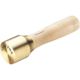 Shop Fox Turned-Polished Brass Head Mallet, Maple Handle, 12 oz. D2810