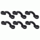 Shoreline Marine Eye Strap Nyln Blk 6pk-w/scrws SL92003