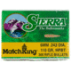 Sierra Bullets 1575C MatchKing 6mm .243 110 GR Hollow Point Boat Tail HPBT 500 Box