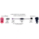 Sierra International Ado 4000 Complete Fuel Line Assembly - Suzuki, 6 With Dual Fuel Connectors, Silver, 18-8035EP-1