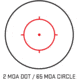 USED SIG SAUER Romeo5 1x20mm Red Dot Sight, 2 MOA Red Dot Reticle, 65 MOA Circle Dot, 1 x AAA Battery, Matte, Black, SOR52102, EDEMO4, Condition Fair, Used
