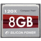 Silicon Power Compact Flash 120X Hi-Speed Memory Card SP008GBCFC120V10