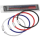 SILIPAC 2mm Plastic Coated Twist Lock Cable Ring, 6in Overall, 4 Pack, Black/Red/Blue/White Plastic Coated, MULTI2MM