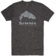 Simms Fishing Products Wood Trout Fill T-Shirt - Men's, Charcoal Heather, Small, fill-t-shimed