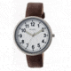 Simplify 2601 The 2600 Watch 40mm, Brown Leather Band, Silver Case, White Face SIM2601
