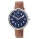 Simplify 2602 The 2600 Watch 40mm, Brown Leather Band, Silver Case, Blue face SIM2602