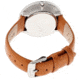 Simplify 2603 The 2600 Watch 40mm, Light Brown Leather Band, Silver Case, Black Face SIM2603