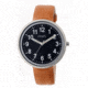 Simplify 2603 The 2600 Watch 40mm, Light Brown Leather Band, Silver Case, Black Face SIM2603