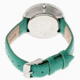 Simplify 2605 The 2600 Watch 40mm, Green Leather Band, Silver Case, Black Face SIM2605