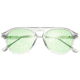 Simplify Carter Polarized Sunglasses, Clear Frame, Green Lens, Clear/Green, One Size, SSU127-C4