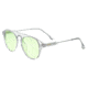 Simplify Carter Polarized Sunglasses, Clear Frame, Green Lens, Clear/Green, One Size, SSU127-C4